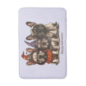 ハッピーハローウィンフランスのブルドッグ バスマット (正面縦)