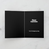 ハッピーハローウィンフルイエロームーンこうもりヴィンテージ カード (内部)