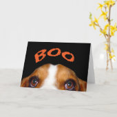 ハッピーハローウィンフルムズザバセットハウンド カード (黄色い花)