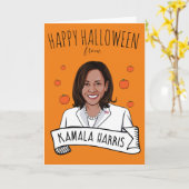 ハッピーハローウィンフロムカマラハリス カード (黄色い花)