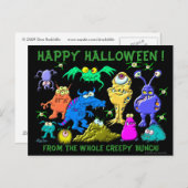 ハッピーハローウィンフロンザ全体の不気味な束 ポストカード (正面/裏面)