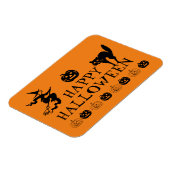 ハッピーハローウィンブラックとオレンジスポオキー マグネット (左側)