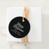 ハッピーハローウィンブラックとホワイト文字 フェイバータグ (インサイチュ)