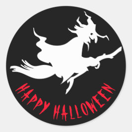 ハッピーハローウィンブラックのカスおもしろいタブル ラウンドシール