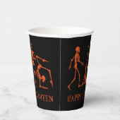 ハッピーハローウィンブラックオレンジスケルトンパーティー 紙コップ (右)