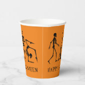 ハッピーハローウィンブラックオレンジスケルトンパーティー 紙コップ (右)