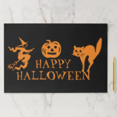 ハッピーハローウィンブラックオレンジ紙ランチョンマット ペーパーパッド (インサイチュ)