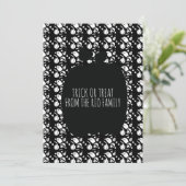 ハッピーハローウィンブラックカボチャスカルパターンカード (スタンド正面)