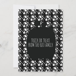 ハッピーハローウィンブラックカボチャスカルパターンカード