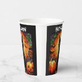 ハッピーハローウィンブラックキャットこうもりカボチャ 紙コップ (右)