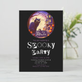 ハッピーハローウィンブラックキャットハ幽霊のよく出るウスハロウィーン 招待状 (スタンド正面)