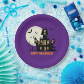 ハッピーハローウィンブラックキャット不気味ハ幽霊のよく出るウス ペーパープレート (パーティー)