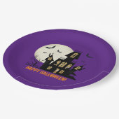 ハッピーハローウィンブラックキャット不気味ハ幽霊のよく出るウス ペーパープレート (アングル)