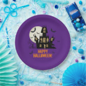 ハッピーハローウィンブラックキャット不気味ハ幽霊のよく出るウス ペーパープレート (パーティー)