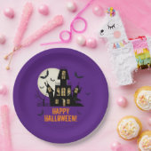 ハッピーハローウィンブラックキャット不気味ハ幽霊のよく出るウス ペーパープレート (パーティー)