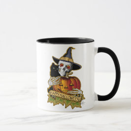 ハッピーハローウィンブラックキャット、スカル、カボチャ マグカップ