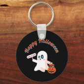 ハッピーハローウィンブラックキーチェーン キーホルダー (正面)