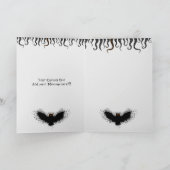 ハッピーハローウィンブラックコンセプトフクロウイラストレーション カード (内部)