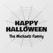 ハッピーハローウィンブラックスパイダーウェブファミリー名 ウィンドウサイン (シート)