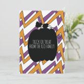 ハッピーハローウィンブラックパンプキンパターンカード (スタンド正面)