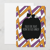 ハッピーハローウィンブラックパンプキンパターンカード (正面/裏面)