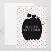 ハッピーハローウィンブラックパンプキン紙吹雪パターン (正面/裏面)