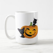 ハッピーハローウィンブラック子猫マグ コーヒーマグカップ (左)