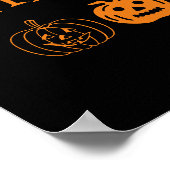 ハッピーハローウィンブラック・オレンジ・スプオキーの装飾ポスター ポスター (角)