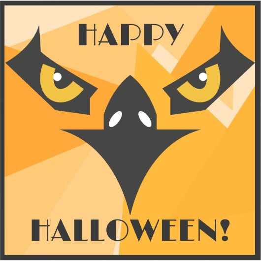 ハッピーハローウィンブラック シール (正面)