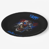 ハッピーハローウィンブルーアイズエビルピエロ ペーパープレート (アングル)