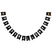 ハッピーハローウィンブーブブラック&ホワイト バンティングフラッグ (全)