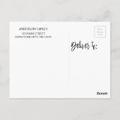 ハッピーハローウィンブー!ハロウィーンフォトカード ポストカード (裏面)