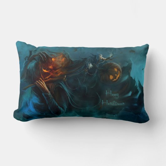 ハッピーハローウィンヘッドレスジャック ランバークッション (正面)