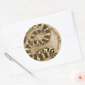 ハッピーハローウィンヘビのステッカー ラウンドシール (封筒)