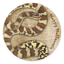 ハッピーハローウィンヘビのステッカー