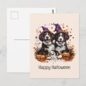 ハッピーハローウィンベルネーズマウンテンドッグ ポストカード (正面/裏面)