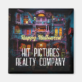 ハッピーハローウィンホラー不動産仲介業者契約磁石 マグネット (正面)