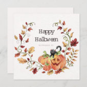 ハッピーハローウィンホリデーカード シーズンカード (正面/裏面)