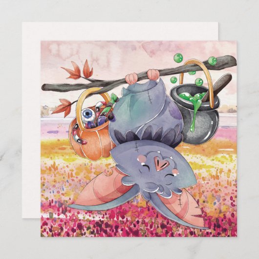 ハッピーハローウィンホリデーカード シーズンカード (正面/裏面)