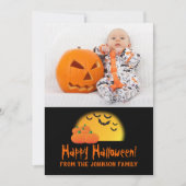 ハッピーハローウィンホリデーベビーファミリーフォト シーズンカード (正面)