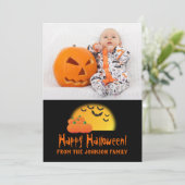 ハッピーハローウィンホリデーベビーファミリーフォト シーズンカード (スタンド正面)