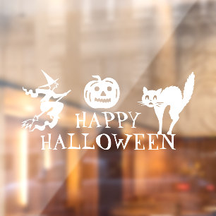 ハッピーハローウィンホワイトホラーカワイトハウス ウィンドウサイン
