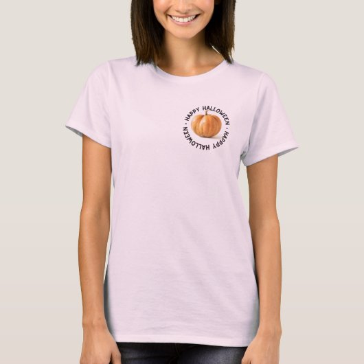 ハッピーハローウィンホワイトTシャツ Tシャツ (正面)