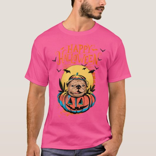 ハッピーハローウィンボクサー犬 Tシャツ (正面)