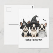 ハッピーハローウィンボストンテリアドッグス ポストカード (正面/裏面)