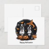 ハッピーハローウィンボストンテリアドッグス ポストカード (正面/裏面)