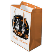 ハッピーハローウィンボストンテリアドッグス ミディアムペーパーバッグ (裏面アングル)