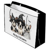 ハッピーハローウィンボストンテリアドッグス ラージペーパーバッグ (裏面アングル)