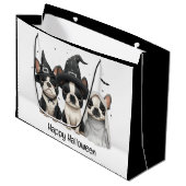 ハッピーハローウィンボストンテリアドッグス ラージペーパーバッグ (正面アングル)