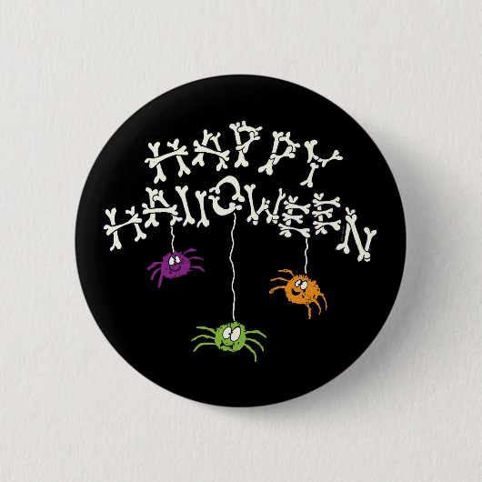 ハッピーハローウィンボーン 缶バッジ (正面)